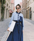 Two-Tone Pocket Shirt Dress